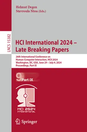Degen / Ntoa |  HCI International 2024 – Late Breaking Papers | eBook | Sack Fachmedien