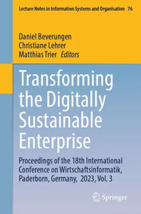Beverungen / Trier / Lehrer |  Transforming the Digitally Sustainable Enterprise | Buch |  Sack Fachmedien