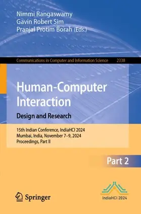 Rangaswamy / Borah / Sim |  Human-Computer Interaction. Design and Research | Buch |  Sack Fachmedien