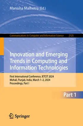 Malhotra |  Innovation and Emerging Trends in Computing and Information Technologies | eBook | Sack Fachmedien