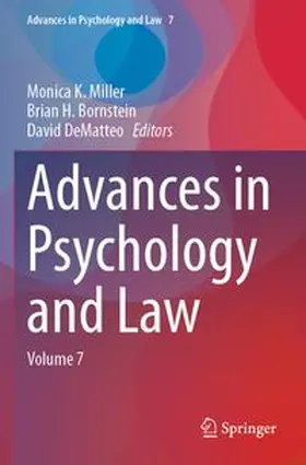 Miller / Bornstein / DeMatteo |  Advances in Psychology and Law | Buch |  Sack Fachmedien