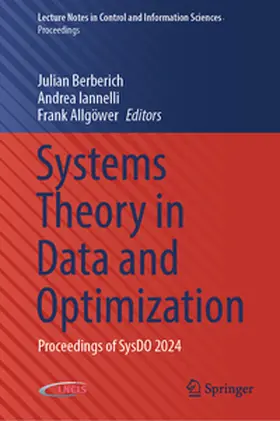 Berberich / Iannelli / Allgöwer |  Systems Theory in Data and Optimization | eBook | Sack Fachmedien
