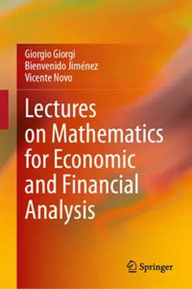 Giorgi / Jiménez / Novo | Lectures on Mathematics for Economic and Financial Analysis | E-Book | sack.de
