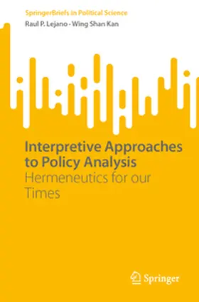 Lejano / Kan |  Interpretive Approaches to Policy Analysis | eBook | Sack Fachmedien