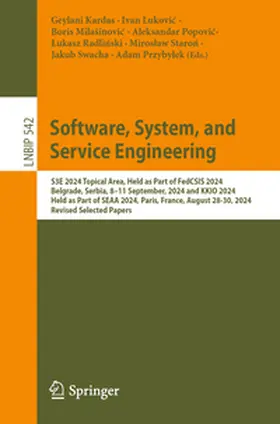 Kardas / Lukovic / Lukovic |  Software, System, and Service Engineering | eBook | Sack Fachmedien
