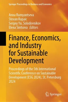 Rumyantseva / Sintsova / Rapaic |  Finance, Economics, and Industry for Sustainable Development | Buch |  Sack Fachmedien