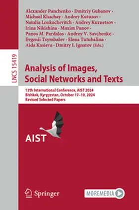 Panchenko / Savchenko / Gubanov |  Analysis of Images, Social Networks and Texts | Buch |  Sack Fachmedien