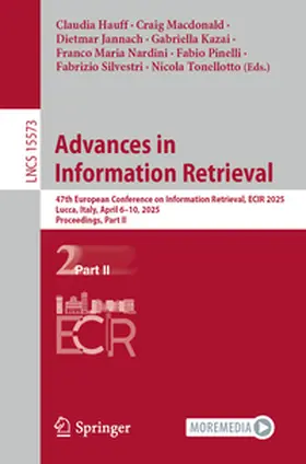 Hauff / Macdonald / Jannach |  Advances in Information Retrieval | Buch |  Sack Fachmedien