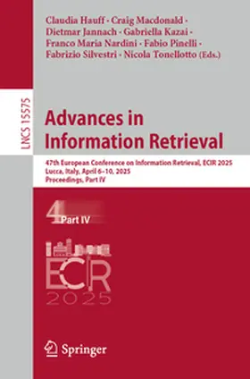 Hauff / Macdonald / Jannach |  Advances in Information Retrieval | eBook | Sack Fachmedien