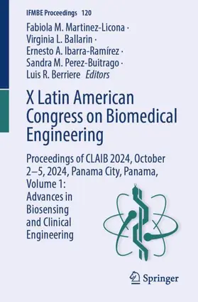 Martinez-Licona / Ballarin / Berriere |  X Latin American Congress on Biomedical Engineering | Buch |  Sack Fachmedien