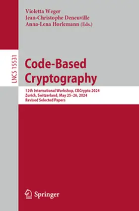 Weger / Deneuville / Horlemann |  Code-Based Cryptography | eBook | Sack Fachmedien
