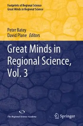 Batey / Plane |  Great Minds in Regional Science, Vol. 3 | Buch |  Sack Fachmedien