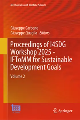 Carbone / Quaglia |  Proceedings of I4SDG Workshop 2025 - IFToMM for Sustainable Development Goals | eBook | Sack Fachmedien