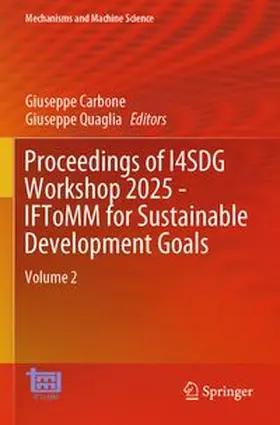 Carbone / Quaglia |  Proceedings of I4SDG Workshop 2025 - IFToMM for Sustainable Development Goals | Buch |  Sack Fachmedien
