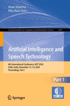 Rani / Sharma |  Artificial Intelligence and Speech Technology | Buch |  Sack Fachmedien