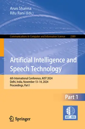 Sharma / Rani |  Artificial Intelligence and Speech Technology | eBook | Sack Fachmedien