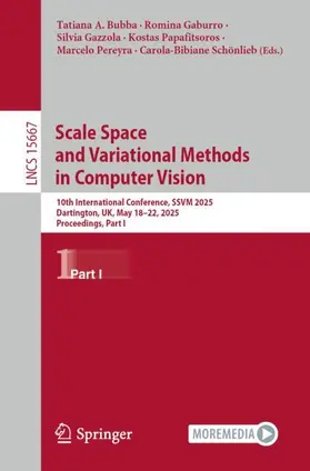 Bubba / Gaburro / Schönlieb |  Scale Space and Variational Methods in Computer Vision | Buch |  Sack Fachmedien