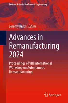 Rickli | Advances in Remanufacturing 2024 | E-Book | www.sack.de