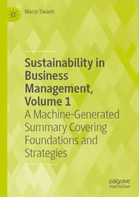 Tavanti | Sustainability in Business Management, Volume 1 | E-Book | www.sack.de