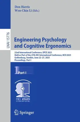 Li / Harris |  Engineering Psychology and Cognitive Ergonomics | Buch |  Sack Fachmedien