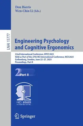 Li / Harris |  Engineering Psychology and Cognitive Ergonomics | Buch |  Sack Fachmedien
