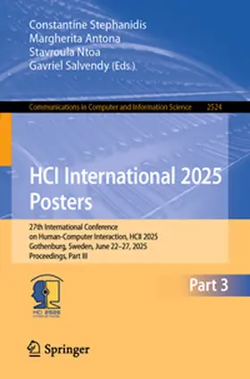 Stephanidis / Antona / Ntoa | HCI International 2025 Posters | E-Book | www.sack.de