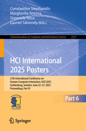 Stephanidis / Antona / Ntoa | HCI International 2025 Posters | E-Book | www.sack.de