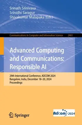 Srinivasa / Malapaka / Saragur |  Advanced Computing and Communications: Responsible AI | Buch |  Sack Fachmedien