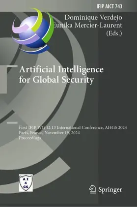 Mercier-Laurent / Verdejo |  Artificial Intelligence for Global Security | Buch |  Sack Fachmedien