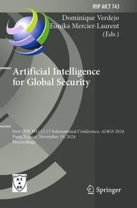 Verdejo / Mercier-Laurent |  Artificial Intelligence for Global Security | Buch |  Sack Fachmedien
