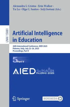 Cristea / Walker / Lu |  Artificial Intelligence in Education | Buch |  Sack Fachmedien