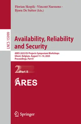 Skopik / Naessens / De Sutter |  Availability, Reliability and Security | eBook | Sack Fachmedien