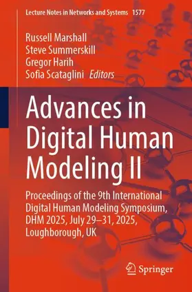 Marshall / Summerskill / Harih |  Advances in Digital Human Modeling II | Buch |  Sack Fachmedien