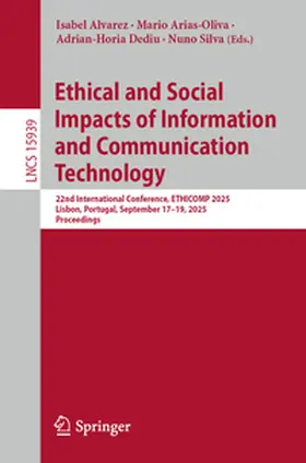 Alvarez / Arias-Oliva / Dediu |  Ethical and Social Impacts of Information and Communication Technology | eBook | Sack Fachmedien