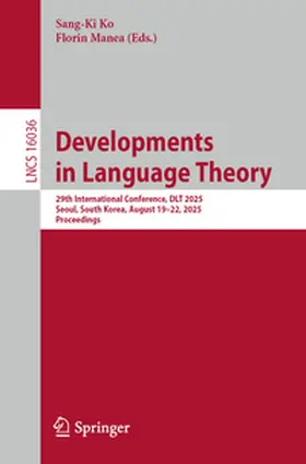 Ko / Manea | Developments in Language Theory | E-Book | www.sack.de