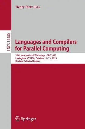 Dietz |  Languages and Compilers for Parallel Computing | Buch |  Sack Fachmedien