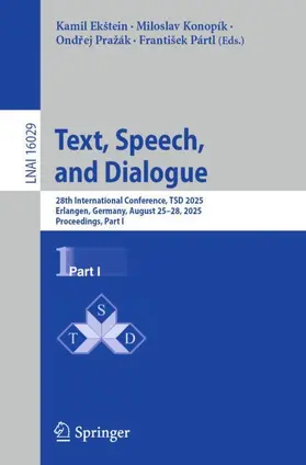Ekštein / Konopík / Pražák |  Text, Speech, and Dialogue | Buch |  Sack Fachmedien