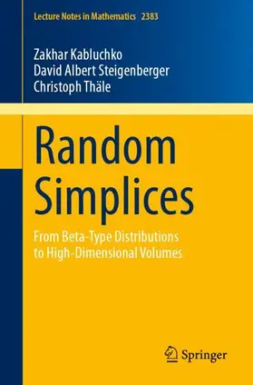 Kabluchko / Steigenberger / Thäle |  Random Simplices | Buch |  Sack Fachmedien
