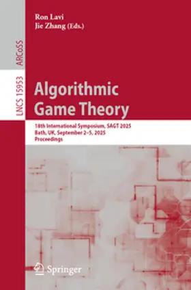 Lavi / Zhang |  Algorithmic Game Theory | eBook | Sack Fachmedien