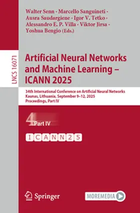 Senn / Sanguineti / Saudargiene |  Artificial Neural Networks and Machine Learning – ICANN 2025 | eBook | Sack Fachmedien