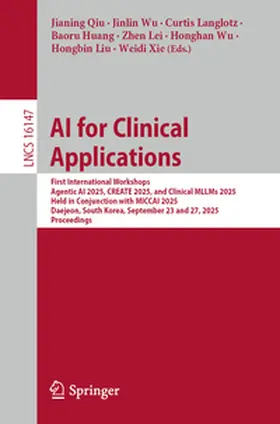 Qiu / Wu / Langlotz |  AI for Clinical Applications | eBook | Sack Fachmedien
