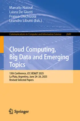 Naiouf / De Giusti / Chichizola | Cloud Computing, Big Data and Emerging Topics | E-Book | www.sack.de