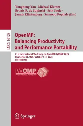 Yan / Klemm / de Supinski |  OpenMP: Balancing Productivity and Performance Portability | Buch |  Sack Fachmedien