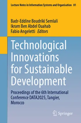 Boudriki Semlali / Ben Abdel Ouahab / Angeletti |  Technological Innovations for Sustainable Development | eBook | Sack Fachmedien
