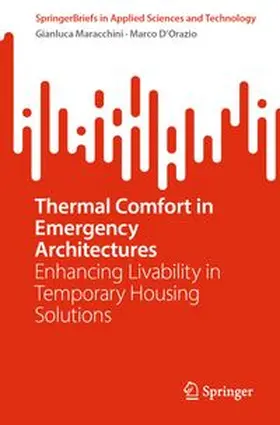 Maracchini / D'Orazio | Thermal Comfort in Emergency Architectures | E-Book | www.sack.de
