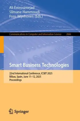 Emrouznejad / Hammoudi / Wijnhoven |  Smart Business Technologies | Buch |  Sack Fachmedien