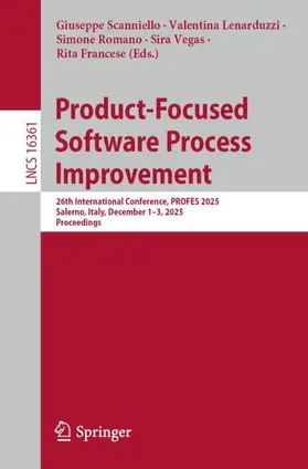 Scanniello / Lenarduzzi / Romano |  Product-Focused Software Process Improvement | Buch |  Sack Fachmedien