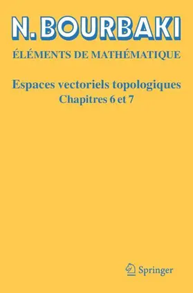 Bourbaki |  Espaces Vectoriels Topologiques | Buch |  Sack Fachmedien