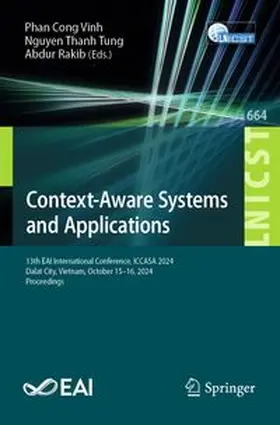 Cong Vinh / Thanh Tung / Rakib |  Context-Aware Systems and Applications | eBook | Sack Fachmedien