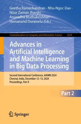 Ramachandran / Dao / Jhanjhi |  Advances in Artificial Intelligence and Machine Learning in Big Data Processing | Buch |  Sack Fachmedien